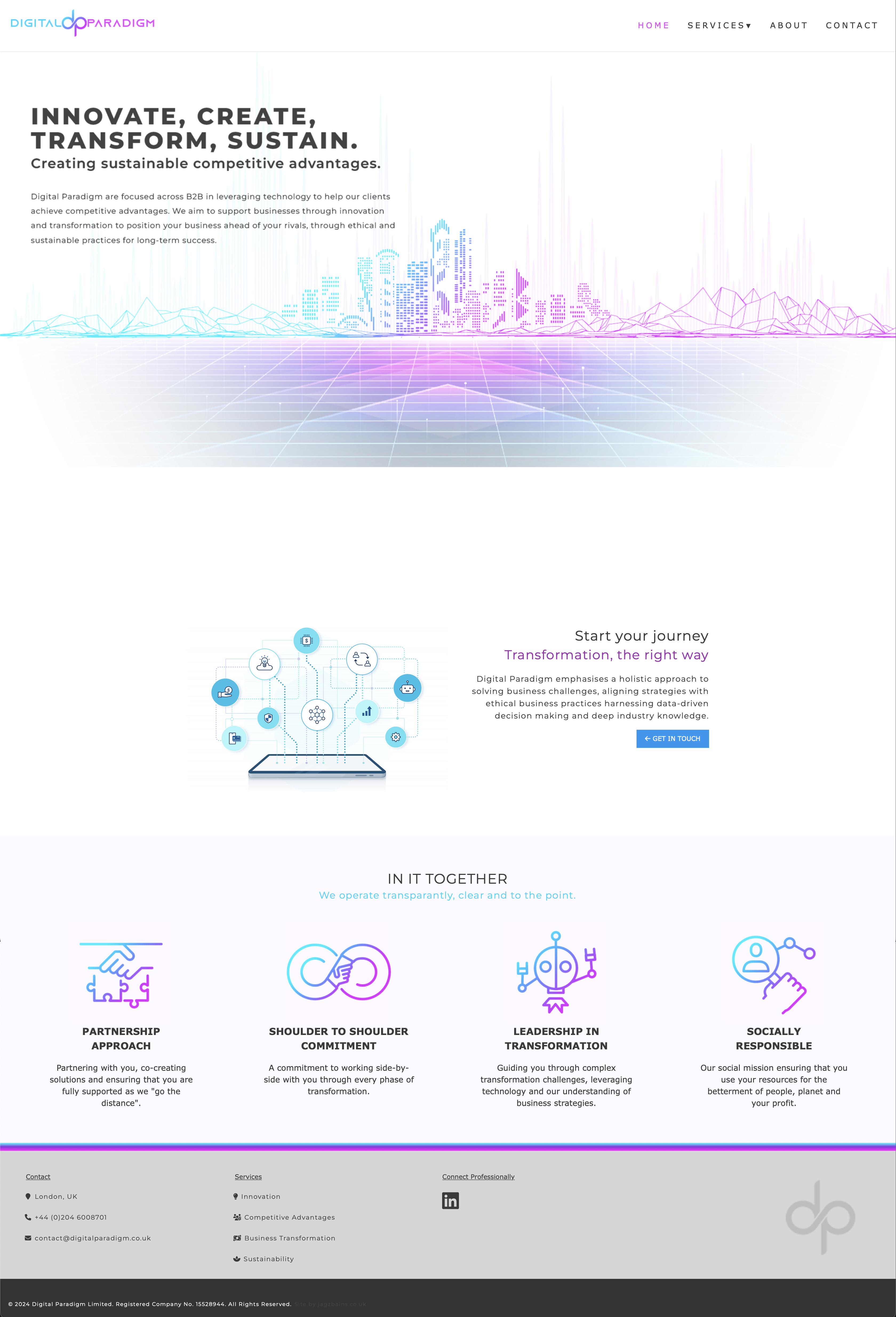 Corproate modern website design by Jagz Bains, Website designer and Developer